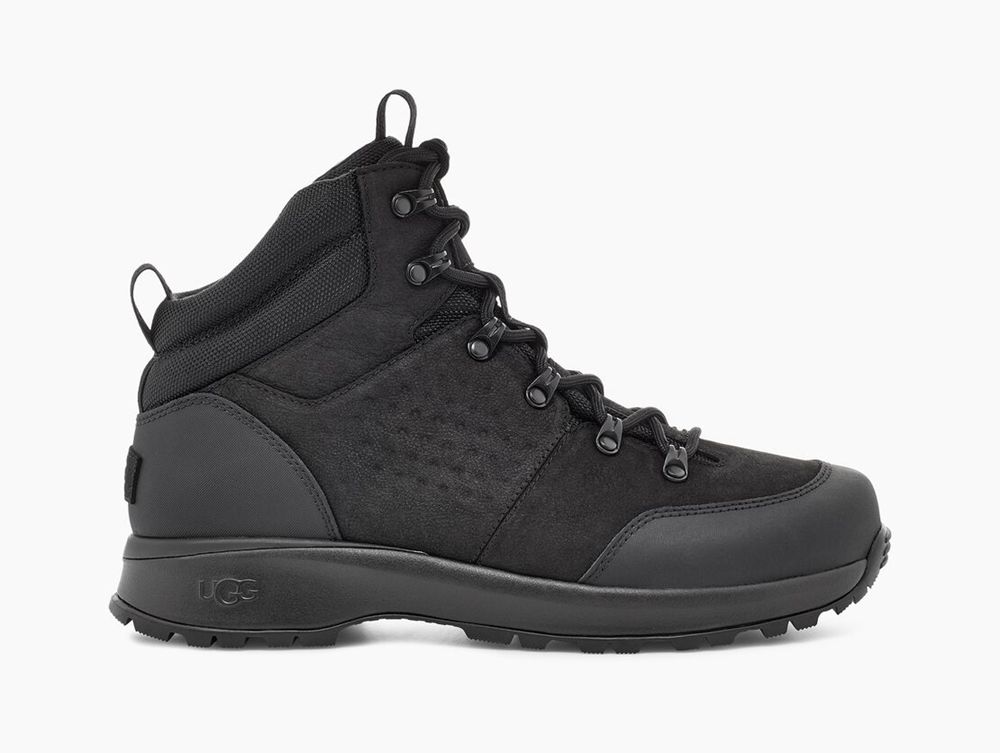 Ugg Weather Boot Mens - Ugg Emmett Mid Black - 419PXWZQR